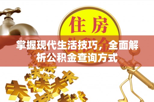 启东掌握现代生活技巧，全面解析公积金查询方式