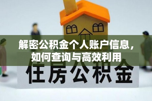 启东解密公积金个人账户信息，如何查询与高效利用