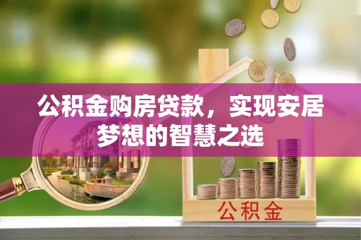 启东公积金购房贷款，实现安居梦想的智慧之选