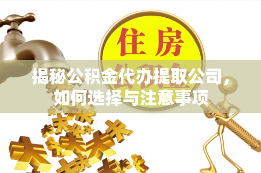 启东揭秘公积金代办提取公司，如何选择与注意事项